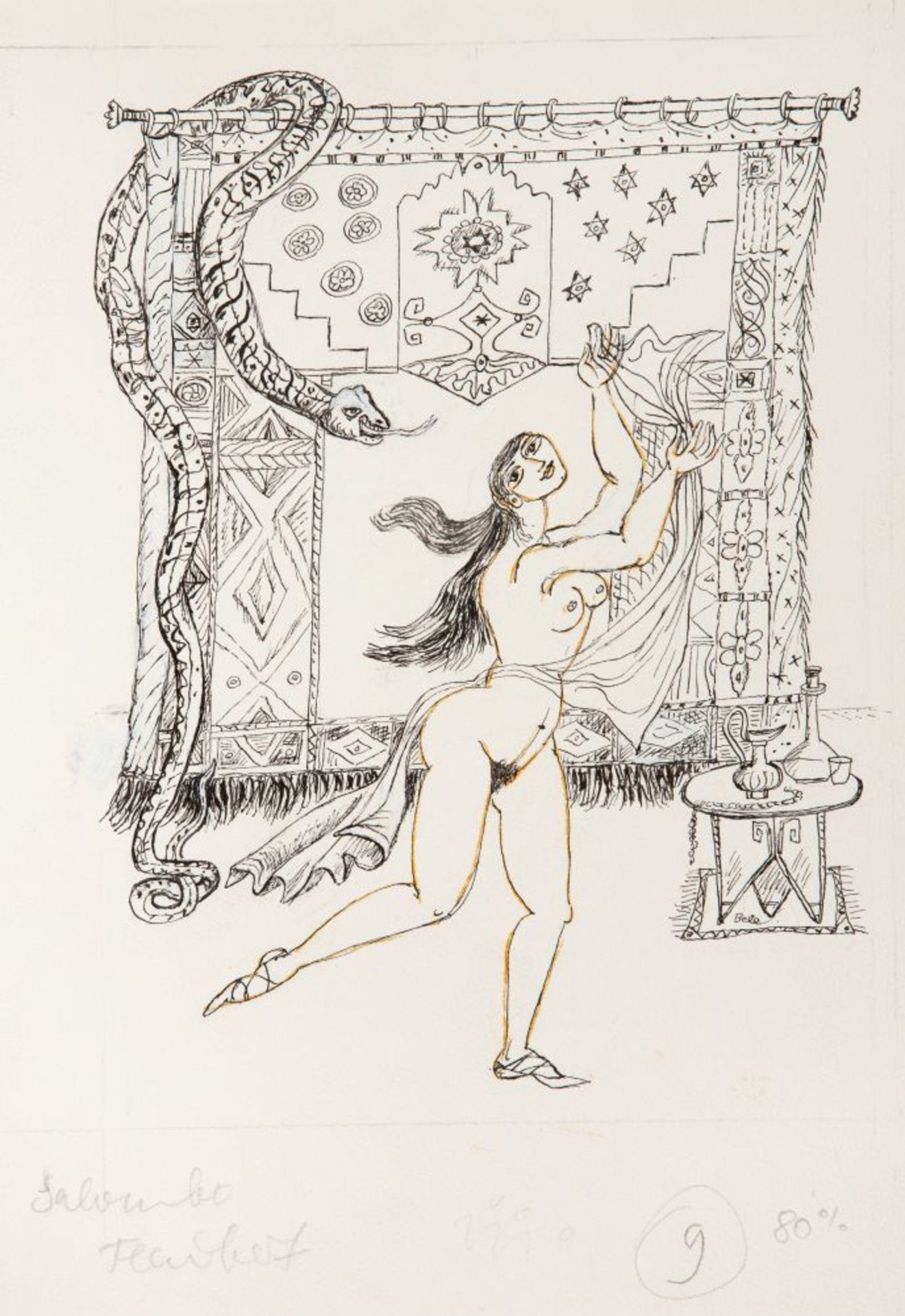 Bele Bachem. Lust am Teppich / Aus 1001 Nacht. 20 Illustrationsvorlagen. 1995 u.1959. - Bild 5 aus 5