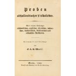 O.L.B. Wolff, Proben altholländischer Volkslieder. Greitz 1832.