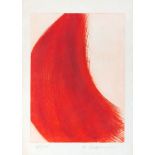 Arnulf Rainer. Ohne Titel. Kaltnadelradierung in Rot. Signiert. Ex. 36/40.