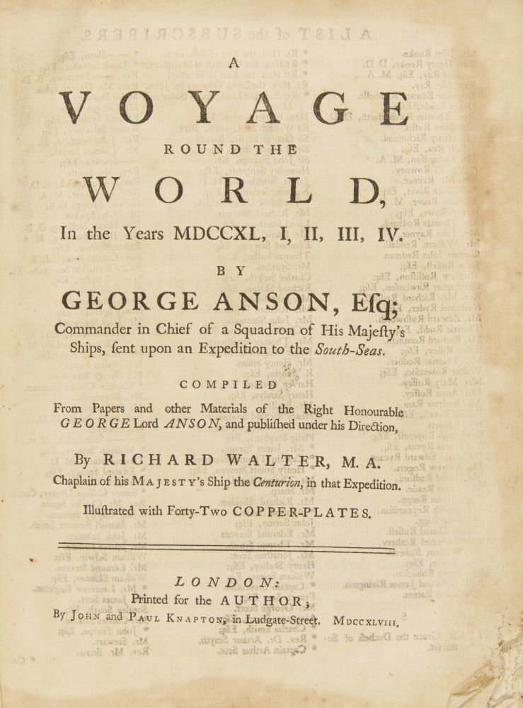 G. Anson, A voyage round the world. Ldn. 1748. - Image 2 of 4