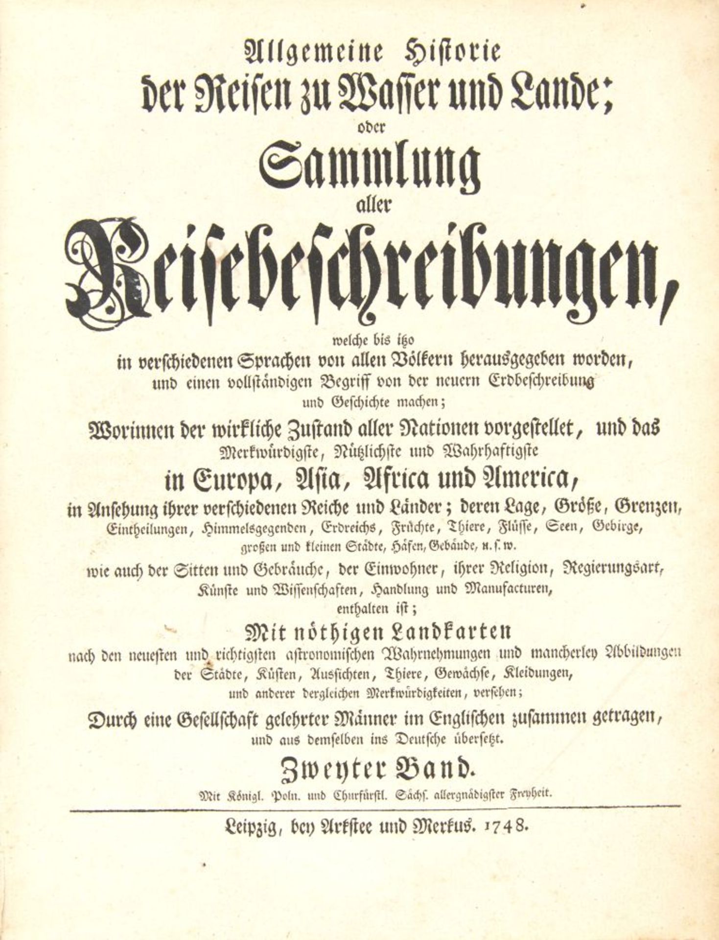 J. J. Schwabe, Reisebeschreibungen, Bd. II. Lpz 1748. - Image 2 of 4