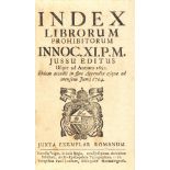 Index librorum prohibitorum. Nürnberg 1726. - Dazu: J. Vogt: Catalogus librorum rariorum. Hbg 1753.