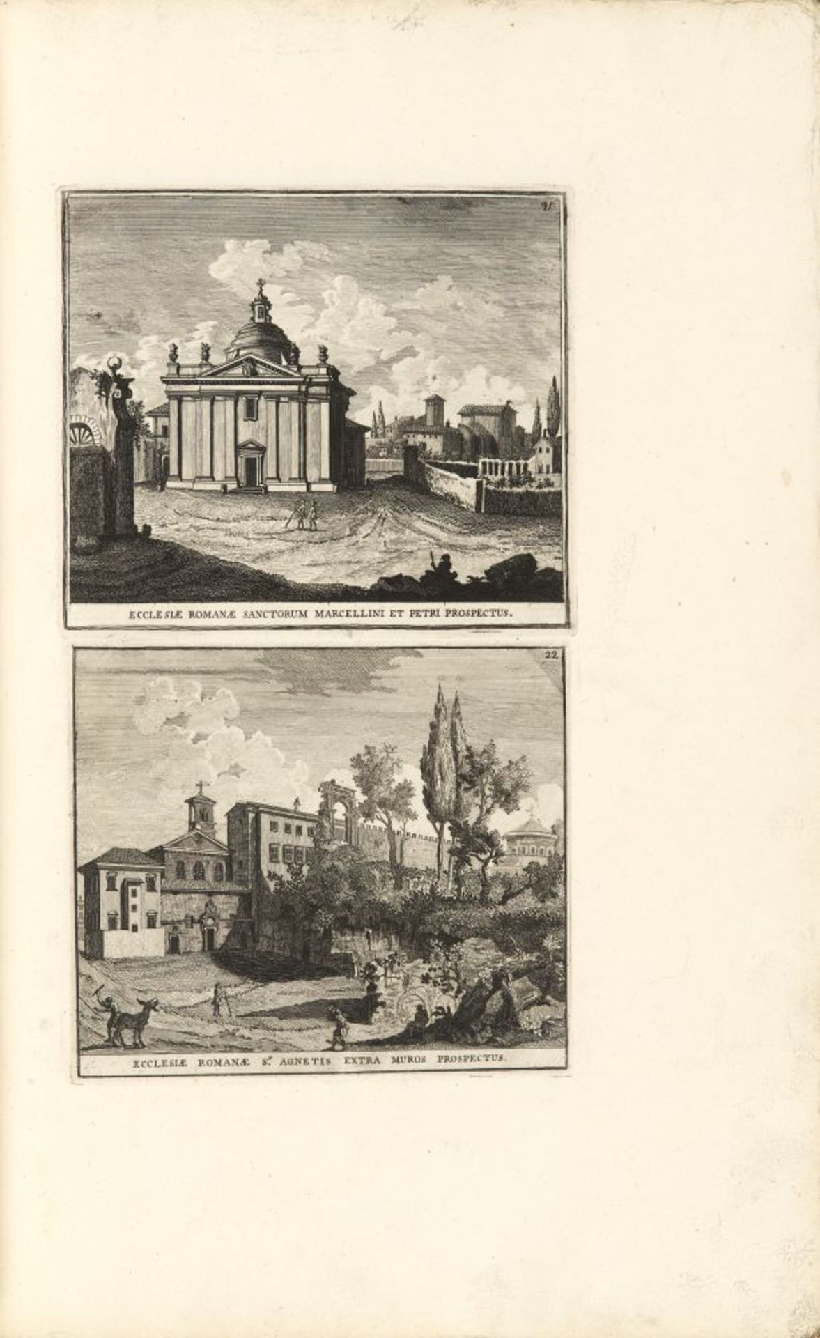 D. Magnan, La citta die Roma. 4 Tle. in 1 Bd. Rom 1779. - Image 3 of 6