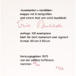 Erich Buchholz. Konstanten + Variablen. 1964/72. Portfolio mit 6 Blatt Farbserigraphien. Signiert. E