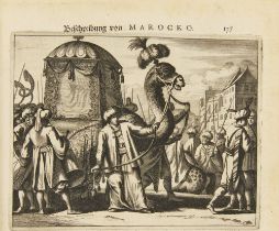 O. Dapper, Beschreibung von Africa. 2 Werke in 1 Bd. Amsterdam 1670-71.