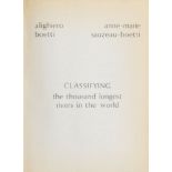 A. Boetti, Classifying the thousand longest rivers in the world. 1977. - Ex. 219/300 (GA 500) + Zert