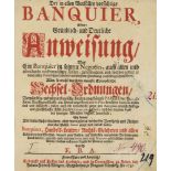 Der in allen Vorfällen vorsichtige Banquier. 2 Bde. Ffm und Lpz 1733.