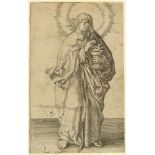 Lucas van Leyden. Johannes der Evangelist. Um 1511. Kupferstich. NH 90 b (von b); B. 90.