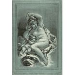 Louis Marin Bonnet. Venus et l'Amor sur un Dauphin. 1767. Crayonmanier, nach François Boucher.