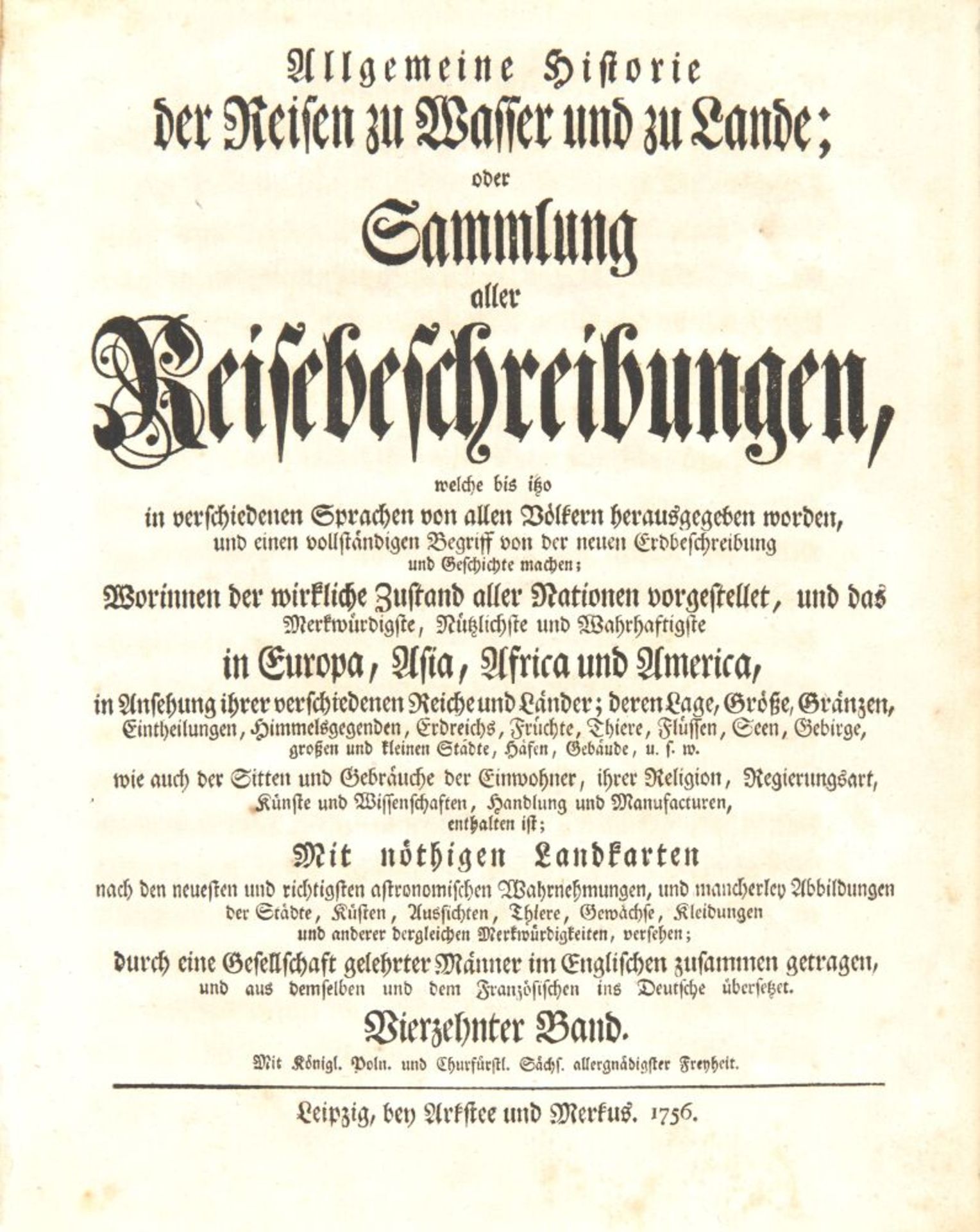 J. J. Schwabe, Reisebeschreibungen. Bd. XIV. Lpz 1756. - Image 2 of 3