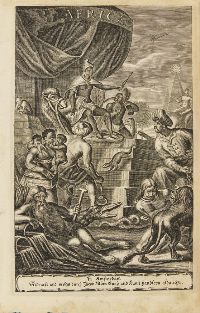 O. Dapper, Beschreibung von Africa. 2 Werke in 1 Bd. Amsterdam 1670-71. - Image 2 of 5