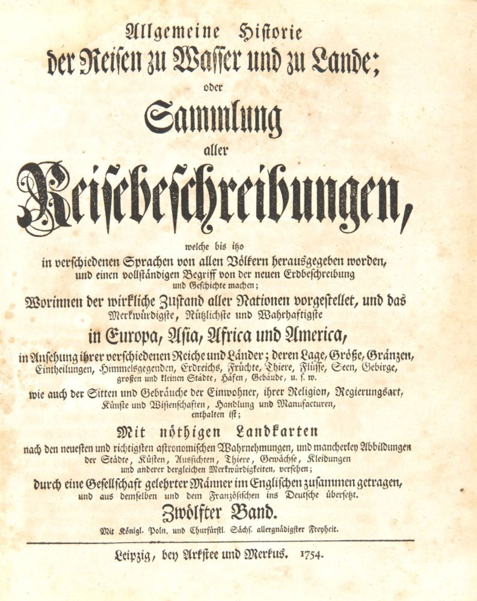 J. J. Schwabe, Reisebeschreibungen, Bd. XII. Lpz 1754. - Image 2 of 4