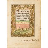 Vocabularius gemma gemmarum. Straßburg: R. Beck 1511.