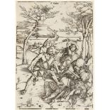 Albrecht Dürer. Ercules. (Hercules tötet die Molioniden). Um 1496. Holzschnitt. B. 127; M. 238, 3 b