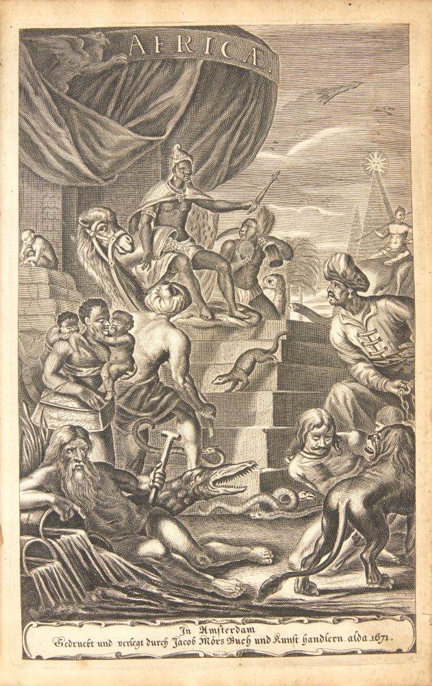 O. Dapper, Beschreibungen von Africa. 2 Tle. in 1 Bd. Amsterdam 1670.