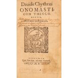 D. Chytraeus, Onomasticon theologicum. Wittenberg 1585./ 1 weiteres Werk angebunden.