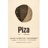 Arthur Luiz Piza. Piza Paris Radierungen. 1963. Ausstellungsplakat Galerie Schmücking, mit Radierung