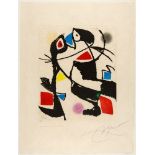 Joan Miró. Aus: Le Marteau sans Maître. 1976. Farb-Aquatintaradierung. Signiert. Ex. épreuve de chap