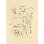 George Grosz. Tod auf der Straße. 1924. Lithographie. Signiert. Dückers E 69.