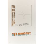 Lawrence Weiner. Das Endziel/Der Horizont. 2001. Farboffsetlithographie. Monogrammiert.