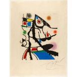 Joan Miró. Aus: Le Marteau sans Maître. 1976. Farb-Aquatintaradierung. Signiert. Ex. épreuve de chap