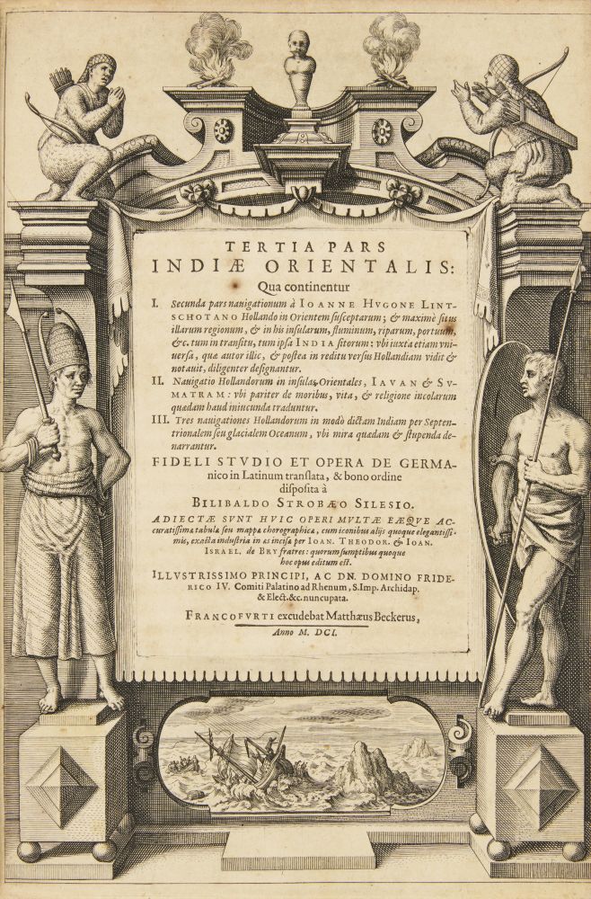 J. T. de Bry, Tertia pars Indiae orientalis. 2 Teile in 1 Bd. Ffm. 1601. - Image 2 of 4