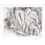 Pablo Picasso. Femmes à leur toilette, avec Degas rêvant. 1971. Radierung. Stempelsignatur. Ex. 47/5