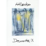 Dennis Thies. Atlantis. Documenta IX. Farbgraphik mit Granulat. Signiert. Ex. 20/100.