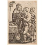Lucas van Leyden. Der Zahnarzt. 1523. Kupferstich. NH 157, wohl b; B. 157.