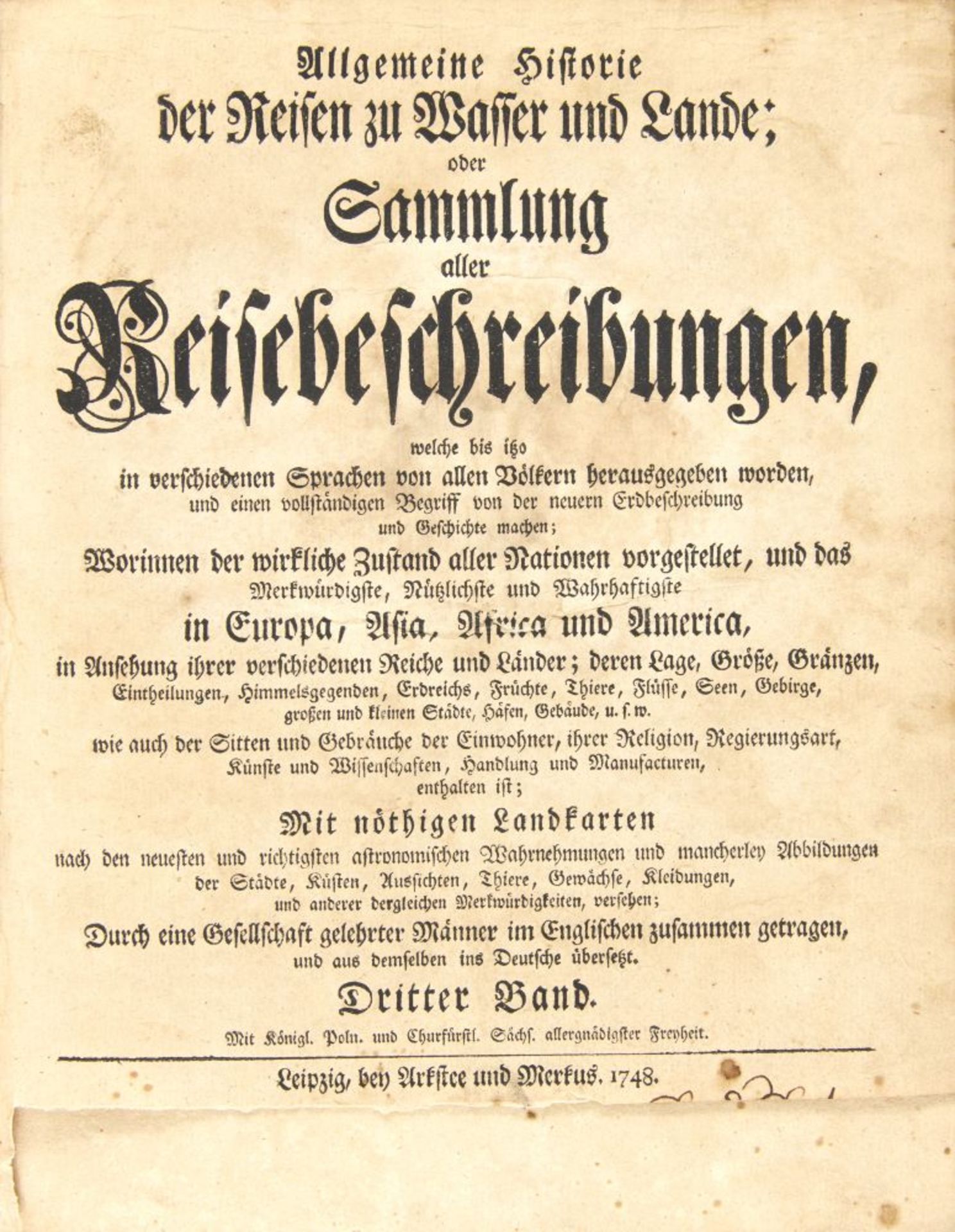 J. J. Schwabe, Reisebeschreibungen, Bd. III. Lpz 1748. - Image 2 of 3