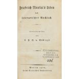 F. Nicolai, Leben und literarischer Nachlass. Hrsg. v. Göckingk, Berlin 1820.