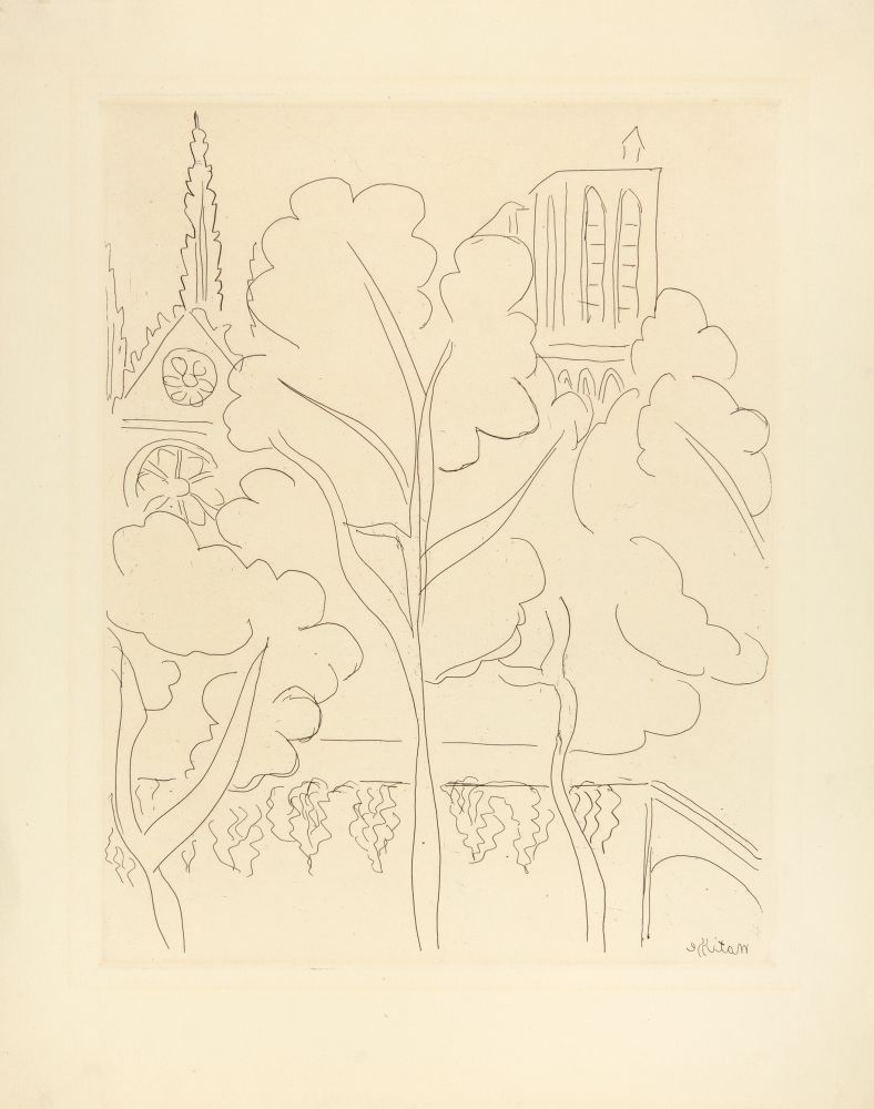 Henri Matisse. Notre Dame. 1937. Radierung. In der Platte signiert.