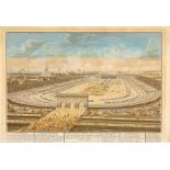 Paris. Vue du Champs de Mars. 1790. Kolorierte Radierung von Pierre Gabriel Barthault.