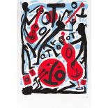 A.R. Penck. Jazz-Combo. 1999. Farbserigraphie. Signiert. Ex. e.a.