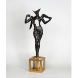 Salvador Dalí. Surrealistischer Engel. 1984. Bronze, teils dunkel patiniert. Ex. 1428/1500. + Zertif