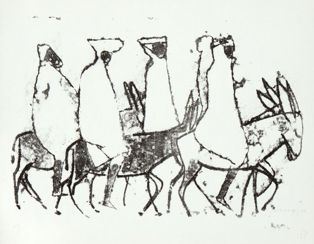 Willy Ulfig. Ägyptische Impressionen. 1966. Mappenwerk mit 7 Blatt Serigraphien. Signiert. - Dazu: D - Bild 3 aus 7