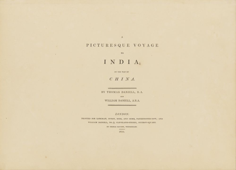 Th. und W. Daniell, A picturesque voyage to India by the way of China. Ldn 1810. - Image 2 of 5