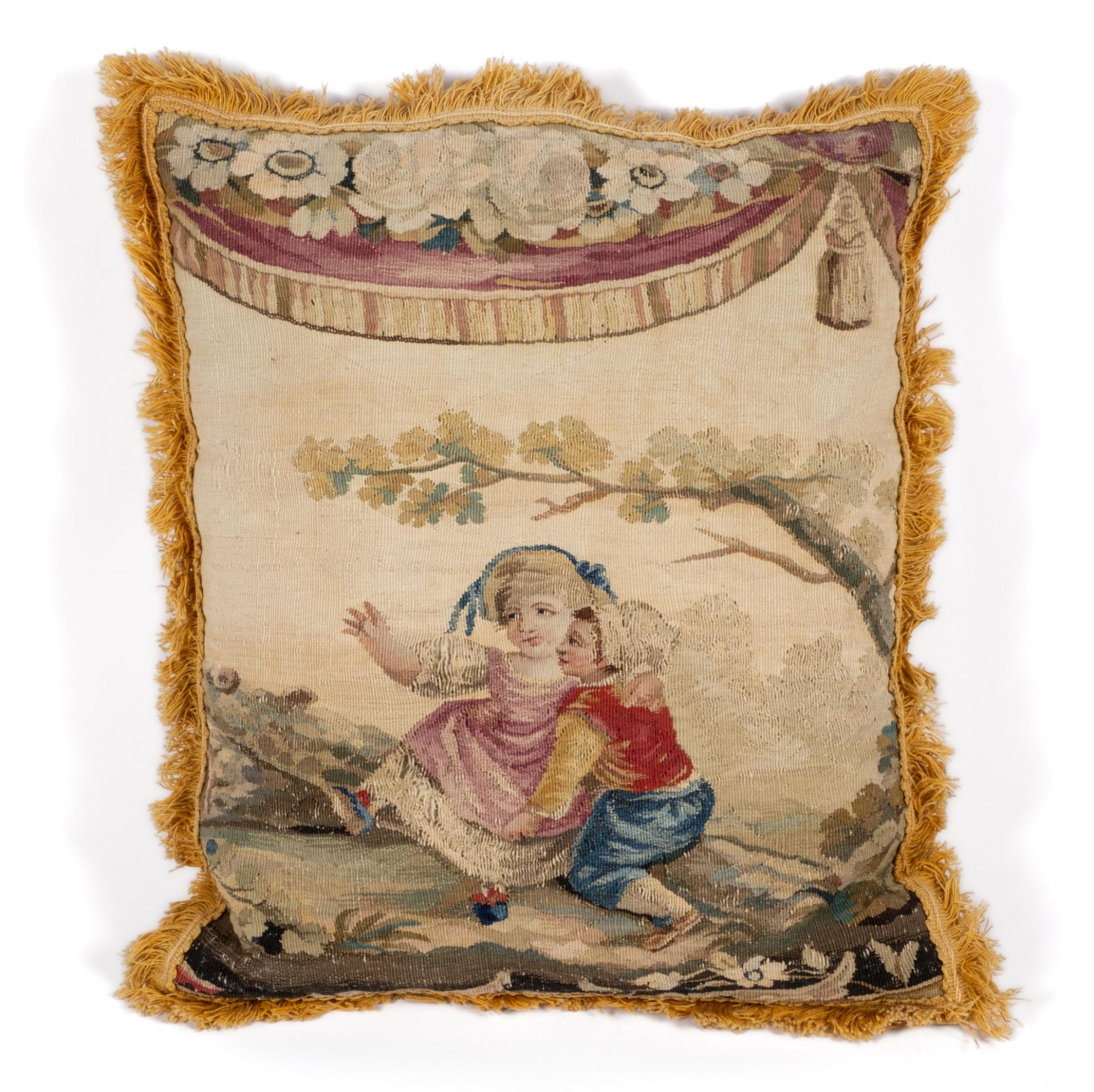 A set of five Louis XVI tapisserie cushions, probably after cartons by Jean-Baptiste Huet (1745-1811 - Image 4 of 6