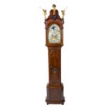 A Dutch burr-walnut longcase clock