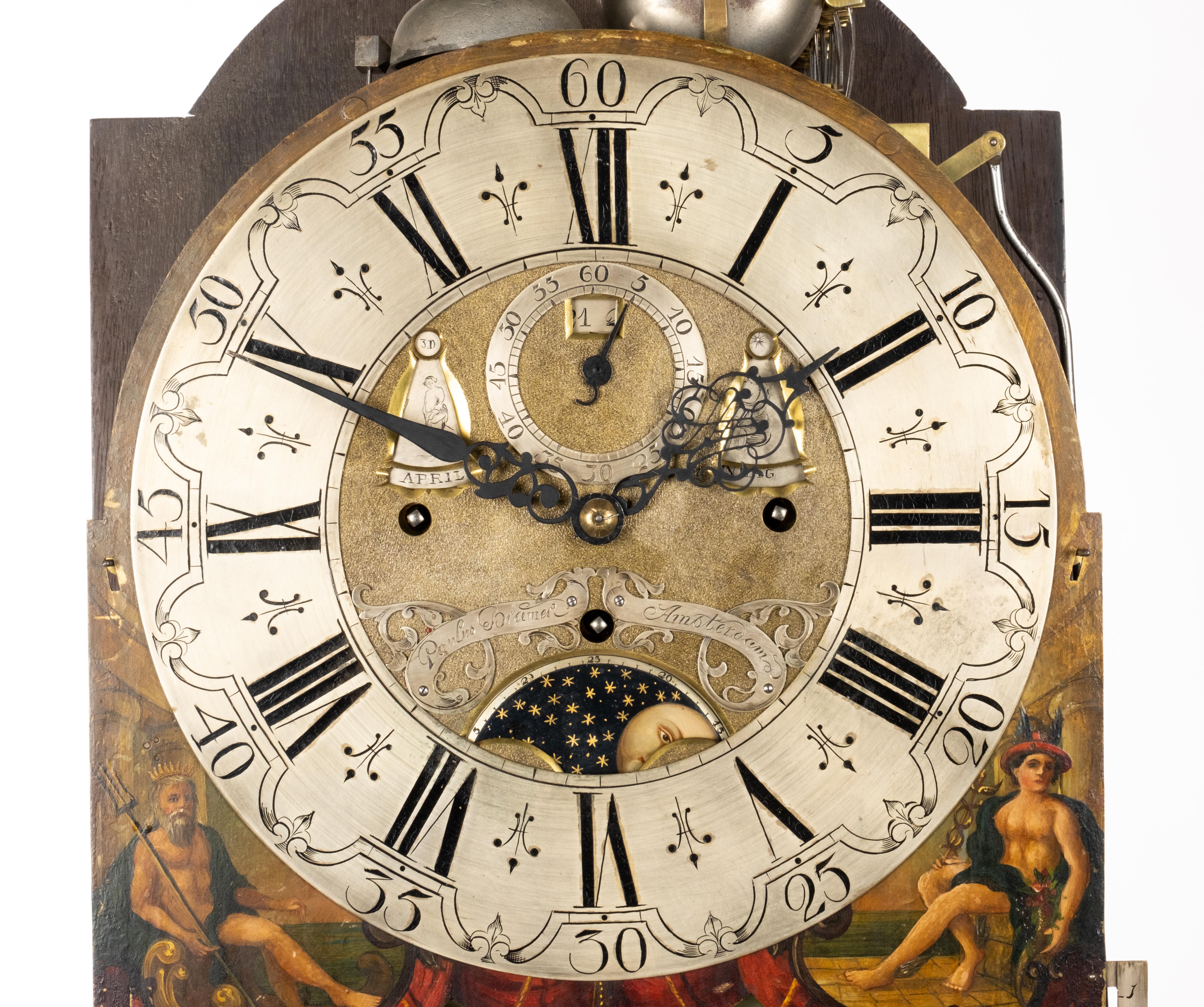 A Dutch burr-walnut longcase clock - Image 5 of 6