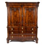 A Dutch ormolu-mounted mahogany cabinet