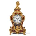 A Louis XV ormolu and tortoiseshell mantel clock