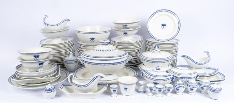 An extensive Tournai porcelain dinner service