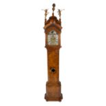 A Dutch burr-walnut longcase clock