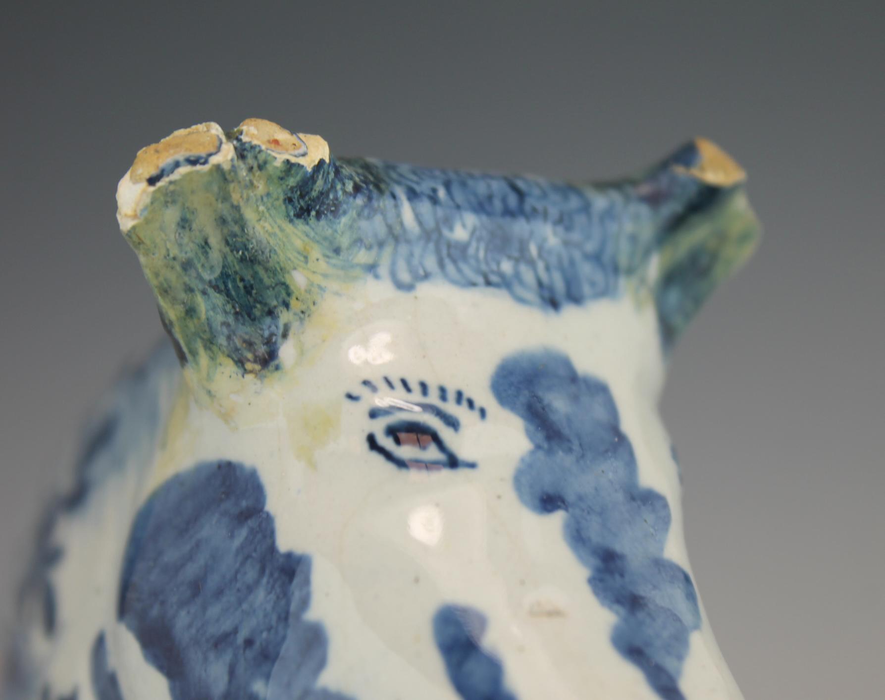 A group of Dutch Delft pottery including a rare bull - Image 31 of 34