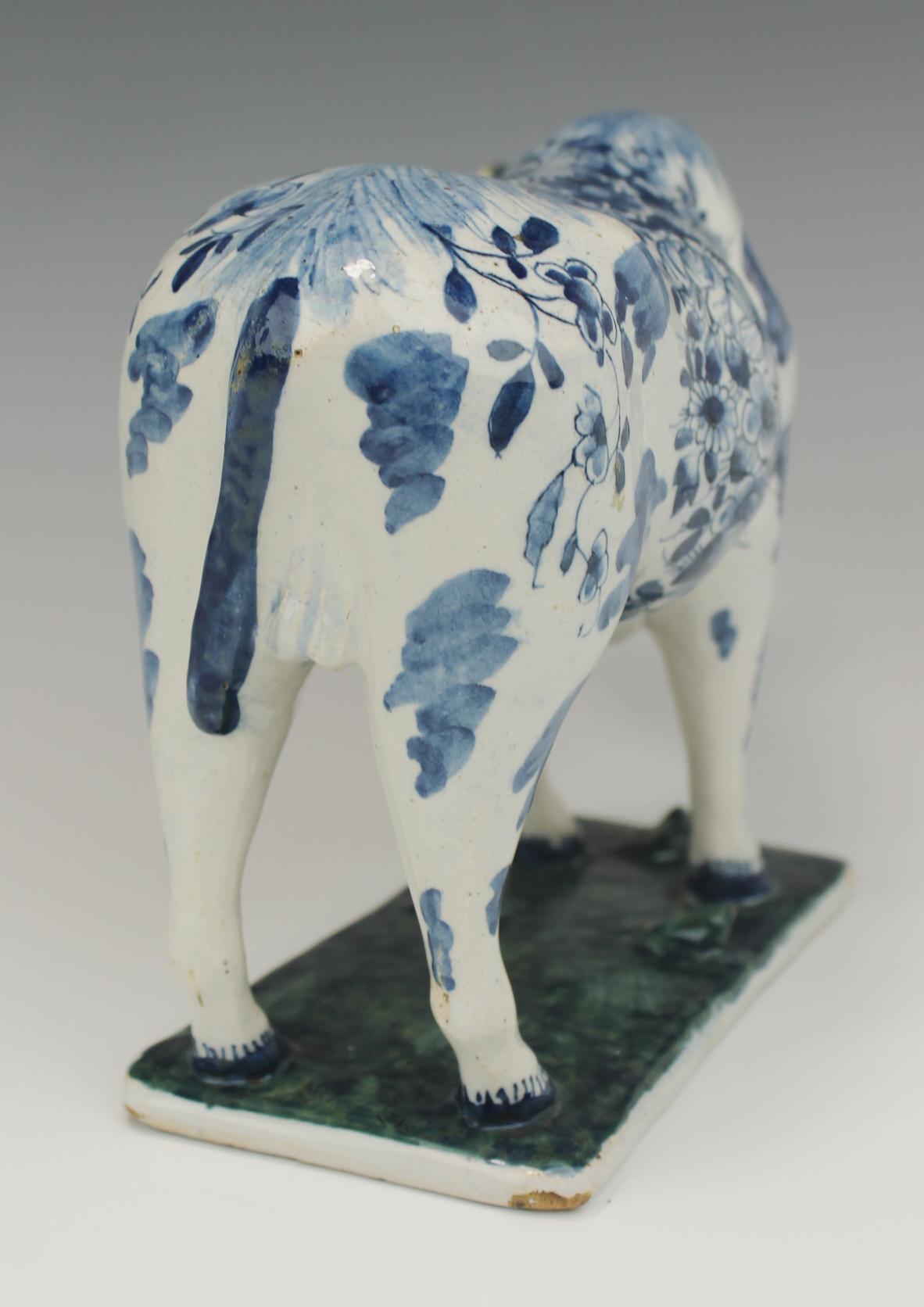A group of Dutch Delft pottery including a rare bull - Image 33 of 34