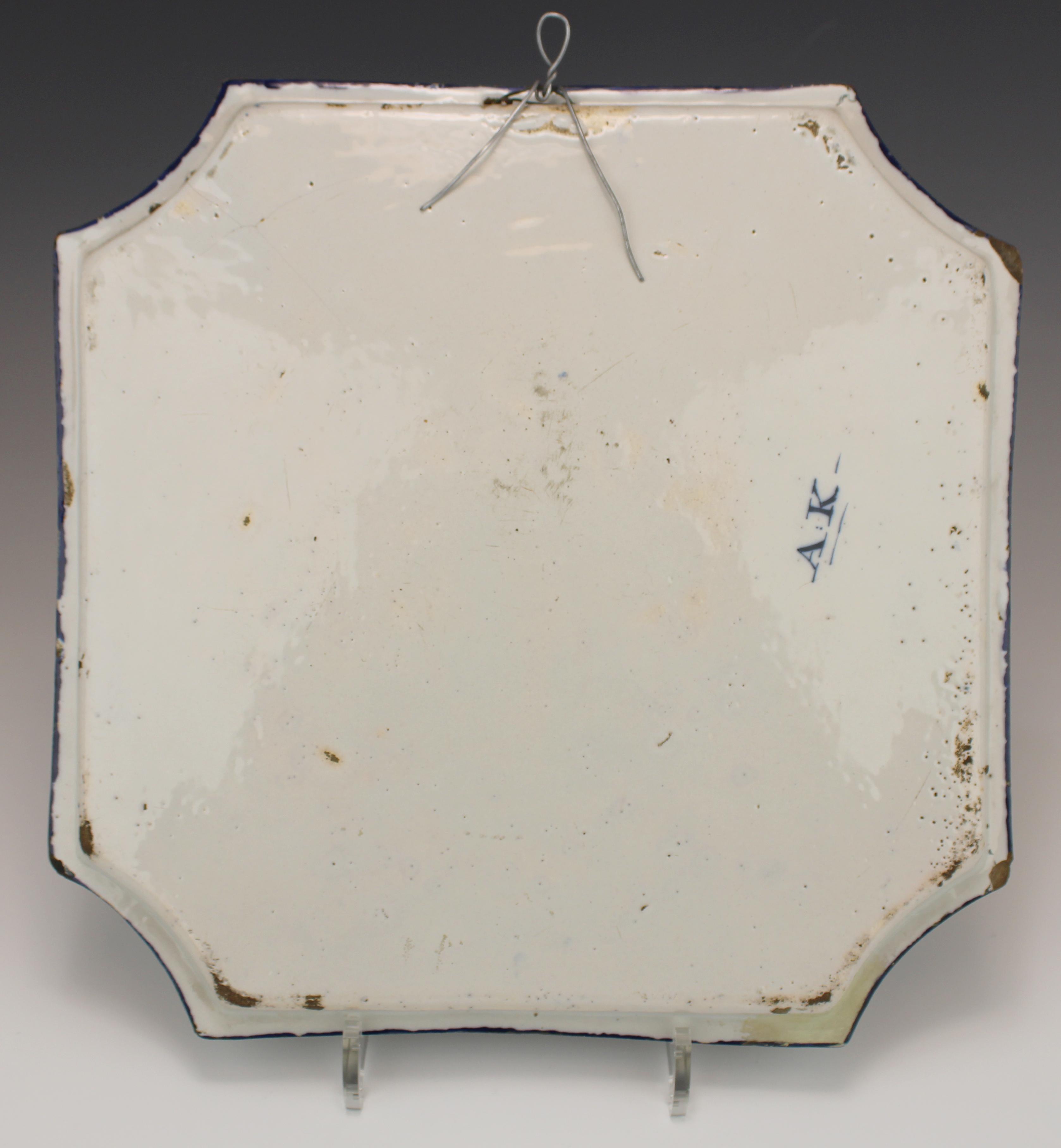 A rectangular Delft polychrome pottery plaque - Image 10 of 12