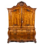 A Dutch ormolu-mounted mahogany cabinet
