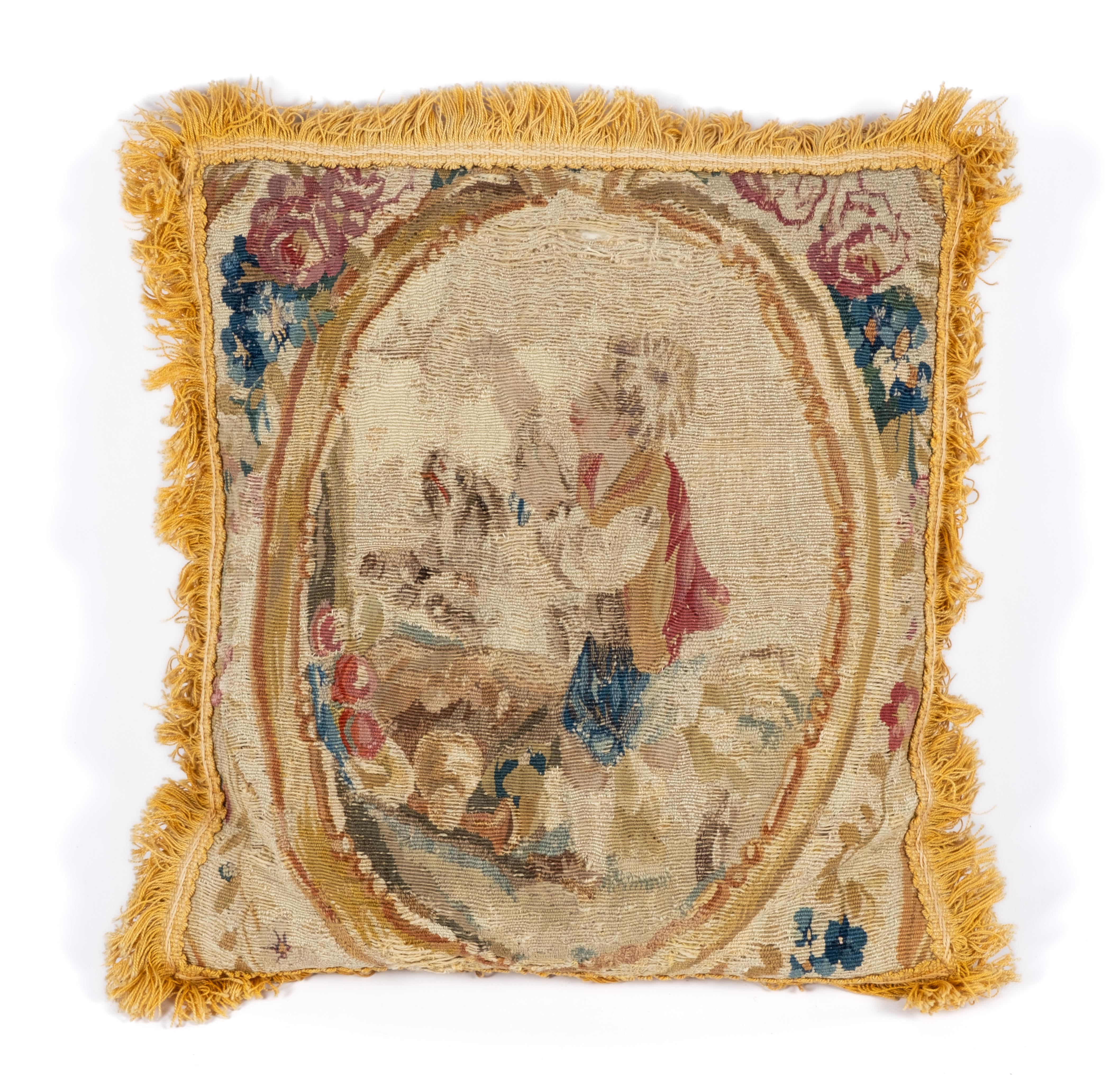 A set of five Louis XVI tapisserie cushions, probably after cartons by Jean-Baptiste Huet (1745-1811 - Image 2 of 6