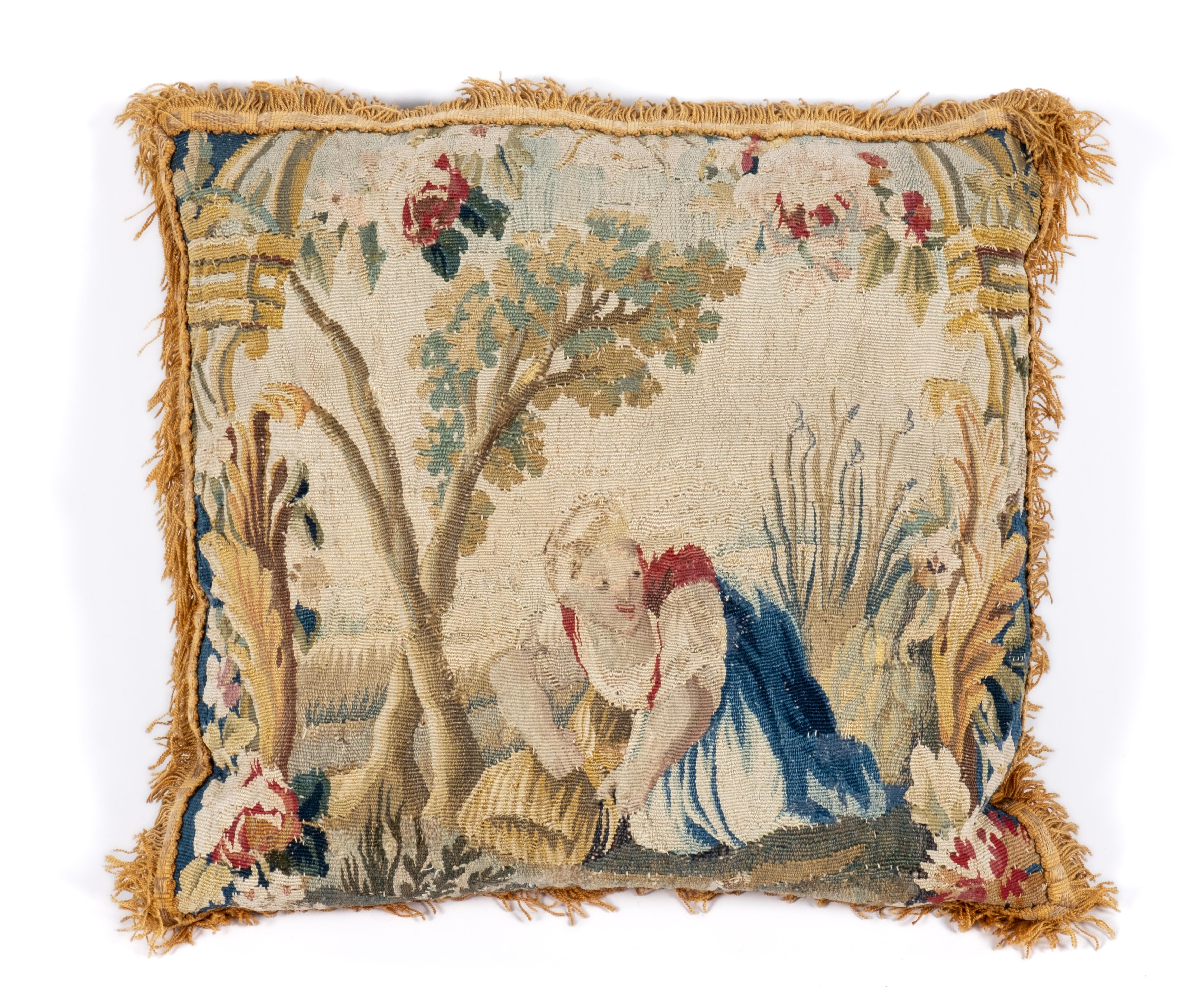 A set of five Louis XVI tapisserie cushions, probably after cartons by Jean-Baptiste Huet (1745-1811 - Image 3 of 6